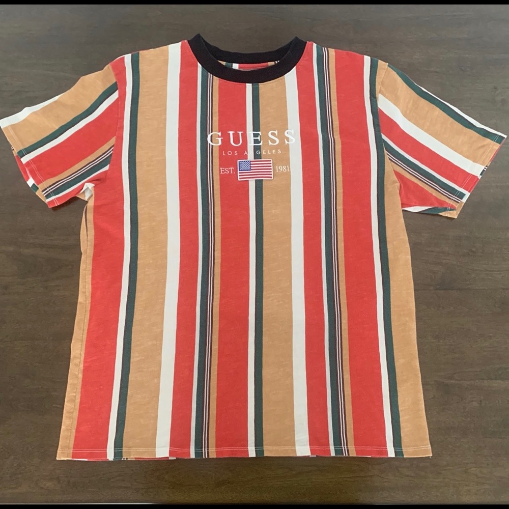 Guess Jeans Los Angeles 1981 Sayer Striped T Shirt